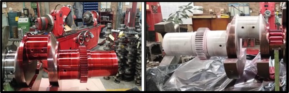 Inspección de cigüeñal y componente mecánico por líquidos penetrantes (PT)